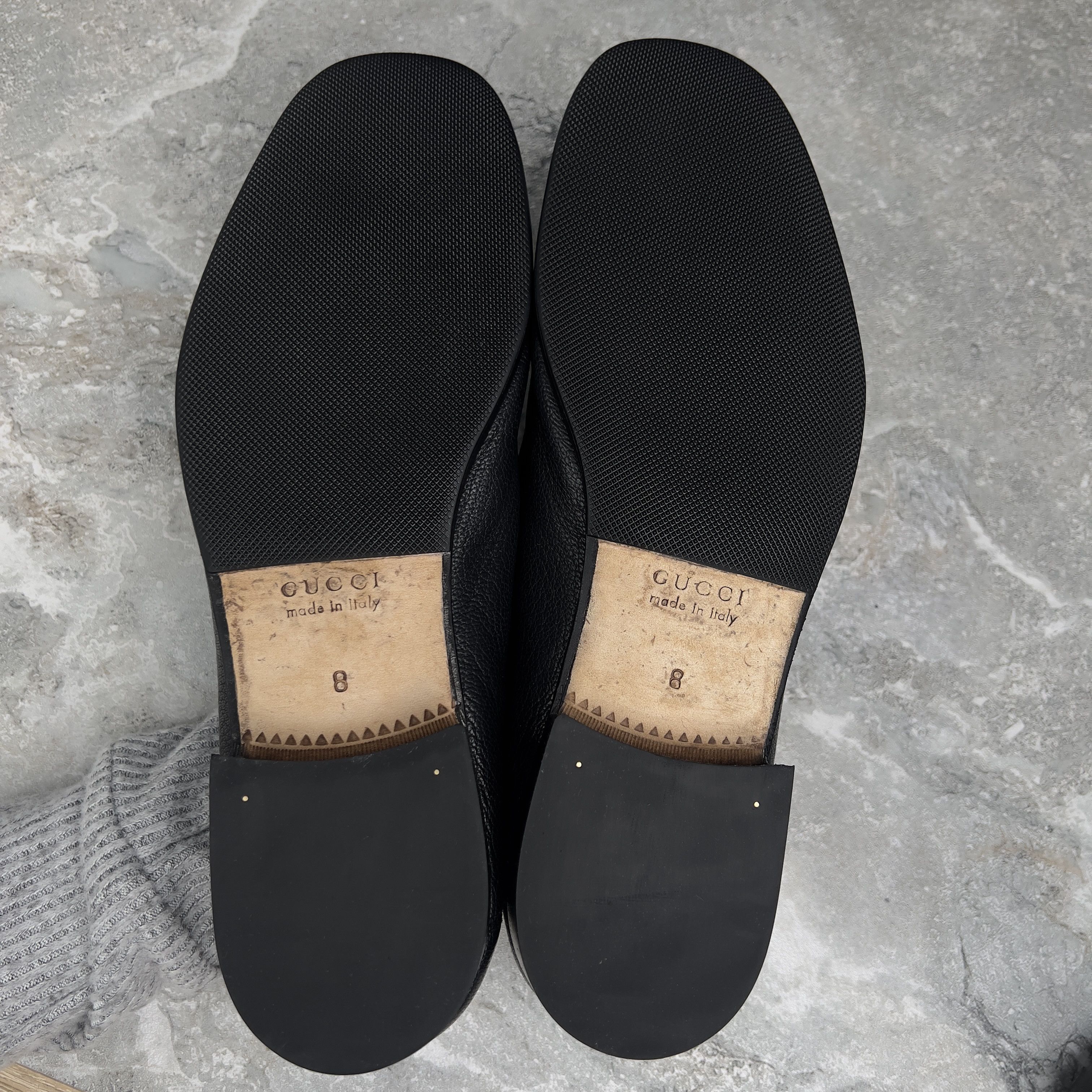 Gucci GUCCI Web Horsebit Jordaan Collapsible Loafers Leather Size US 8.5 / EU 41-42 - 11 Thumbnail