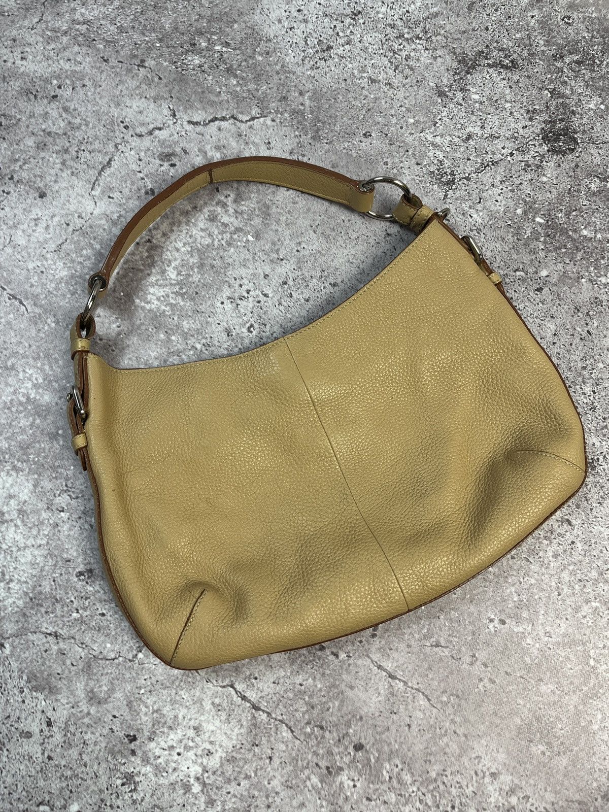 Prada 2000’s Prada Beige Vitello Daino Leather Hobo Shoulder Bag Size ONE SIZE - 2 Thumbnail