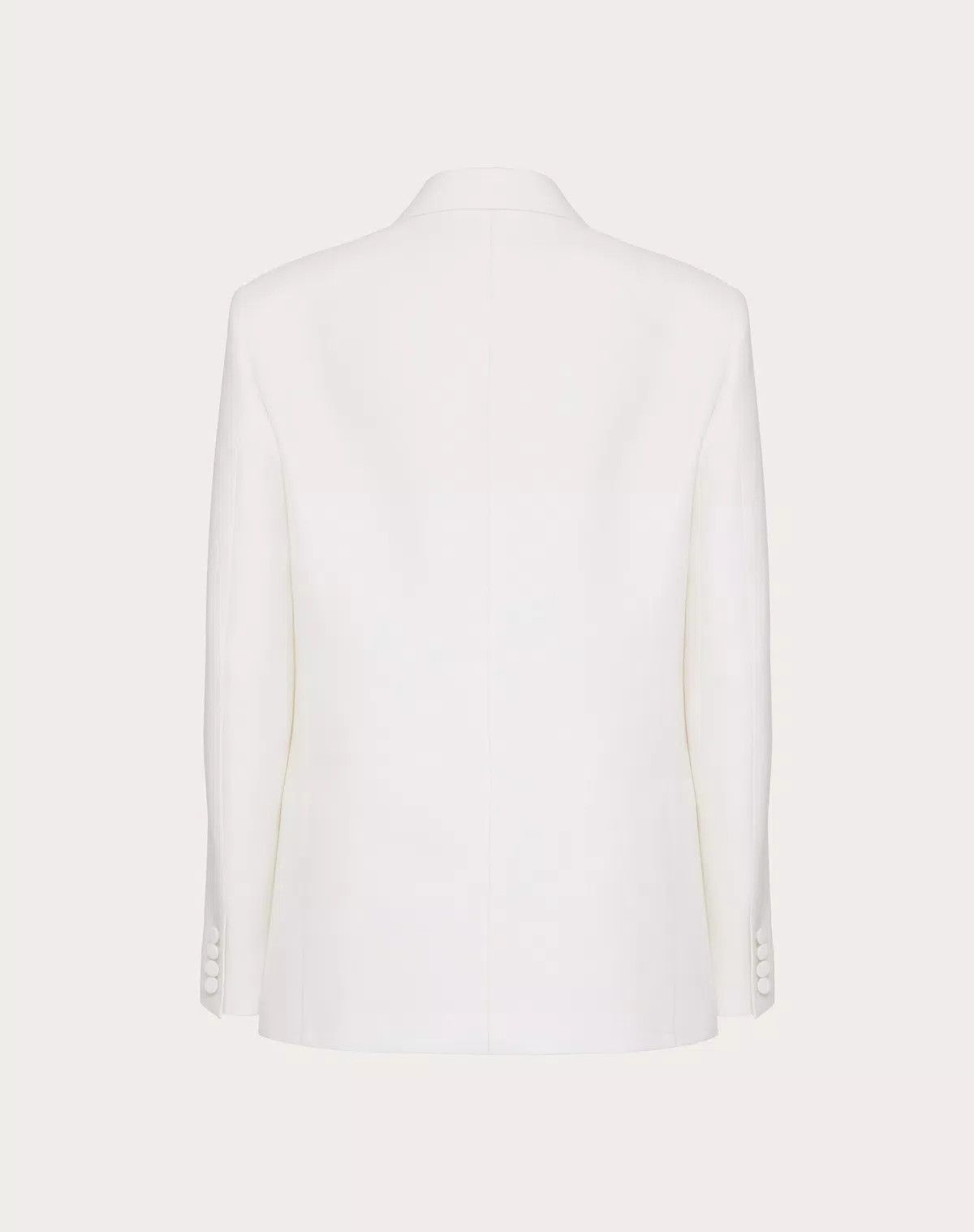 Valentino oc11z0725 Double Breasted Woold And Silk Jacket in White Size US M / EU 48-50 / 2 - 2 Thumbnail
