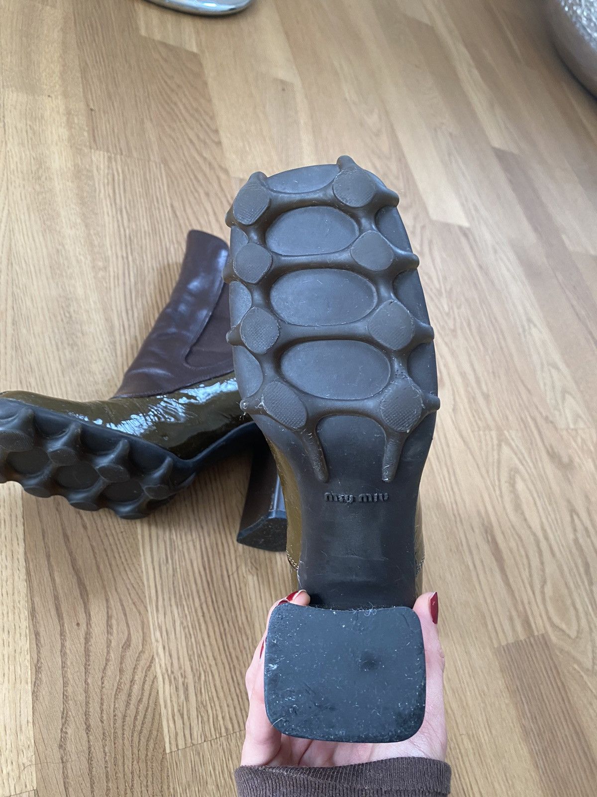 Miu Miu Miu Miu vintage 90s bubble sole boots Size US 6 / IT 36 - 3 Thumbnail