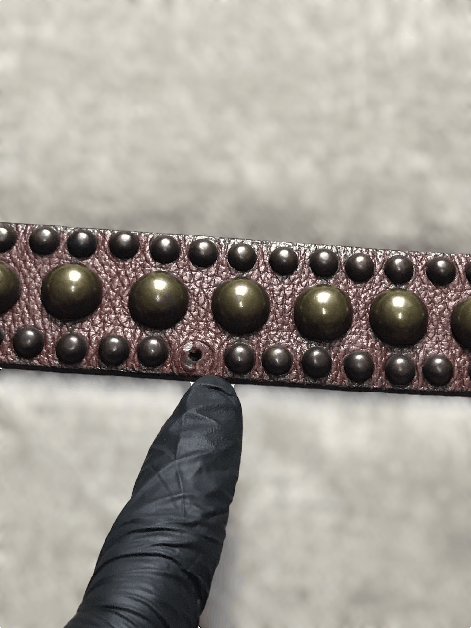 Leather Limited Edition Studded Leather Belt by Facondini Italy Size ONE SIZE - 6 Thumbnail