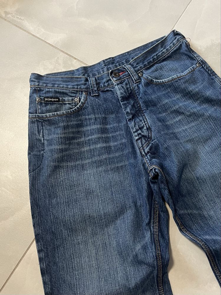Yves Saint Laurent Vintage YSL Denim Logo Pants Size US 32 / EU 48 - 4 Thumbnail
