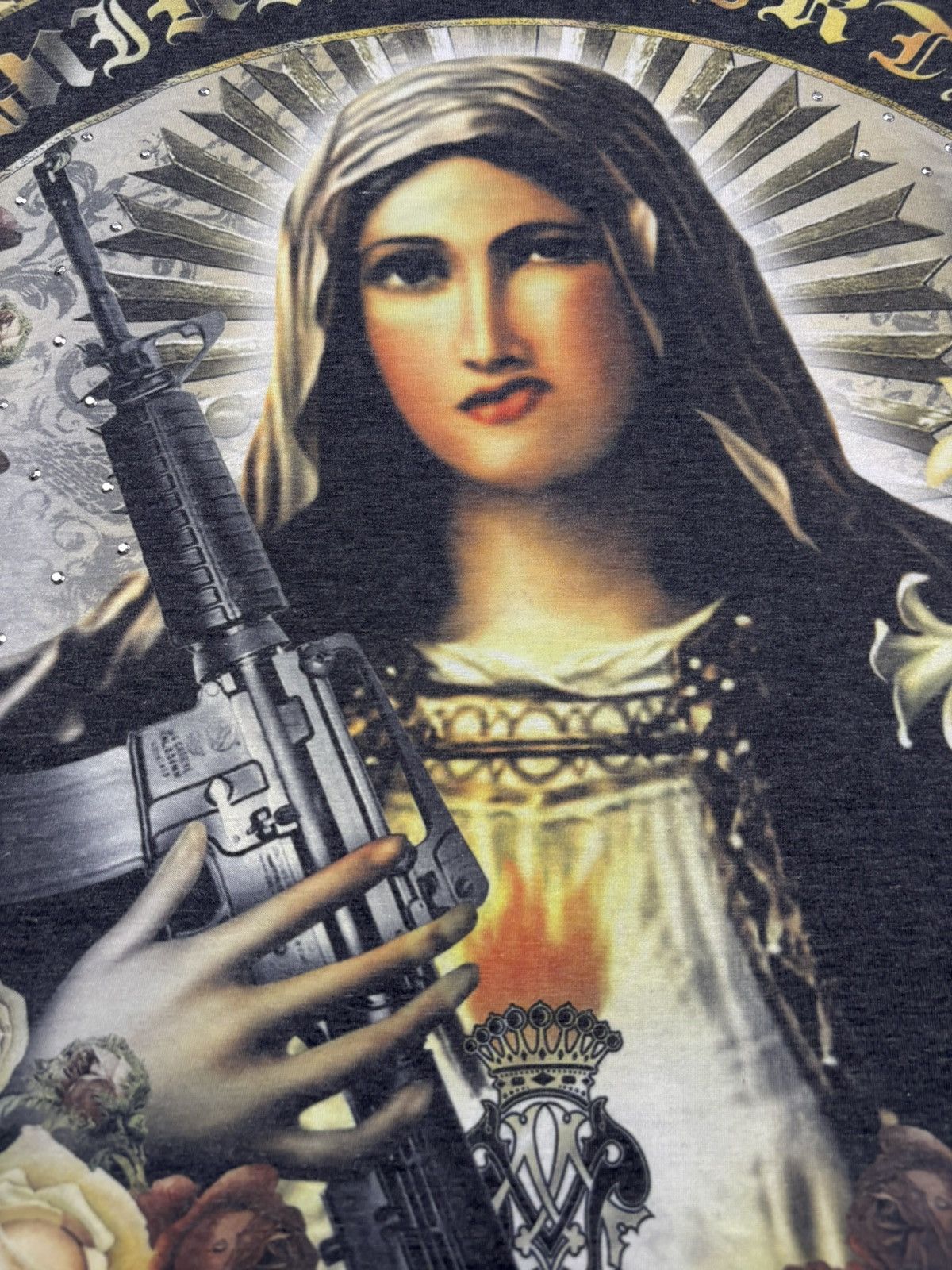 Japanese Brand Minute Mirth Street Gang Virgin Gun All Over Print Art Tee L Size US L / EU 52-54 / 3 - 7 Thumbnail
