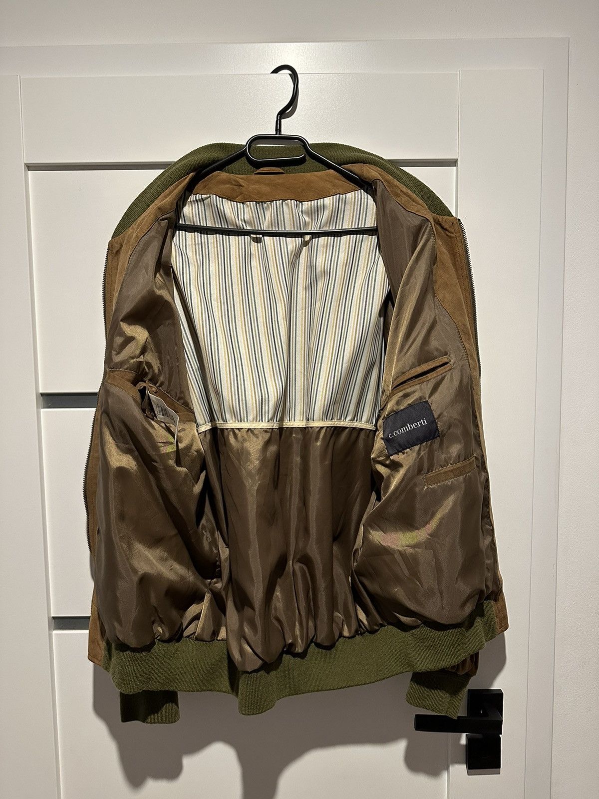 Leather C. Comberti suede bomber brown jacket leather Size US L / EU 52-54 / 3 - 6 Thumbnail