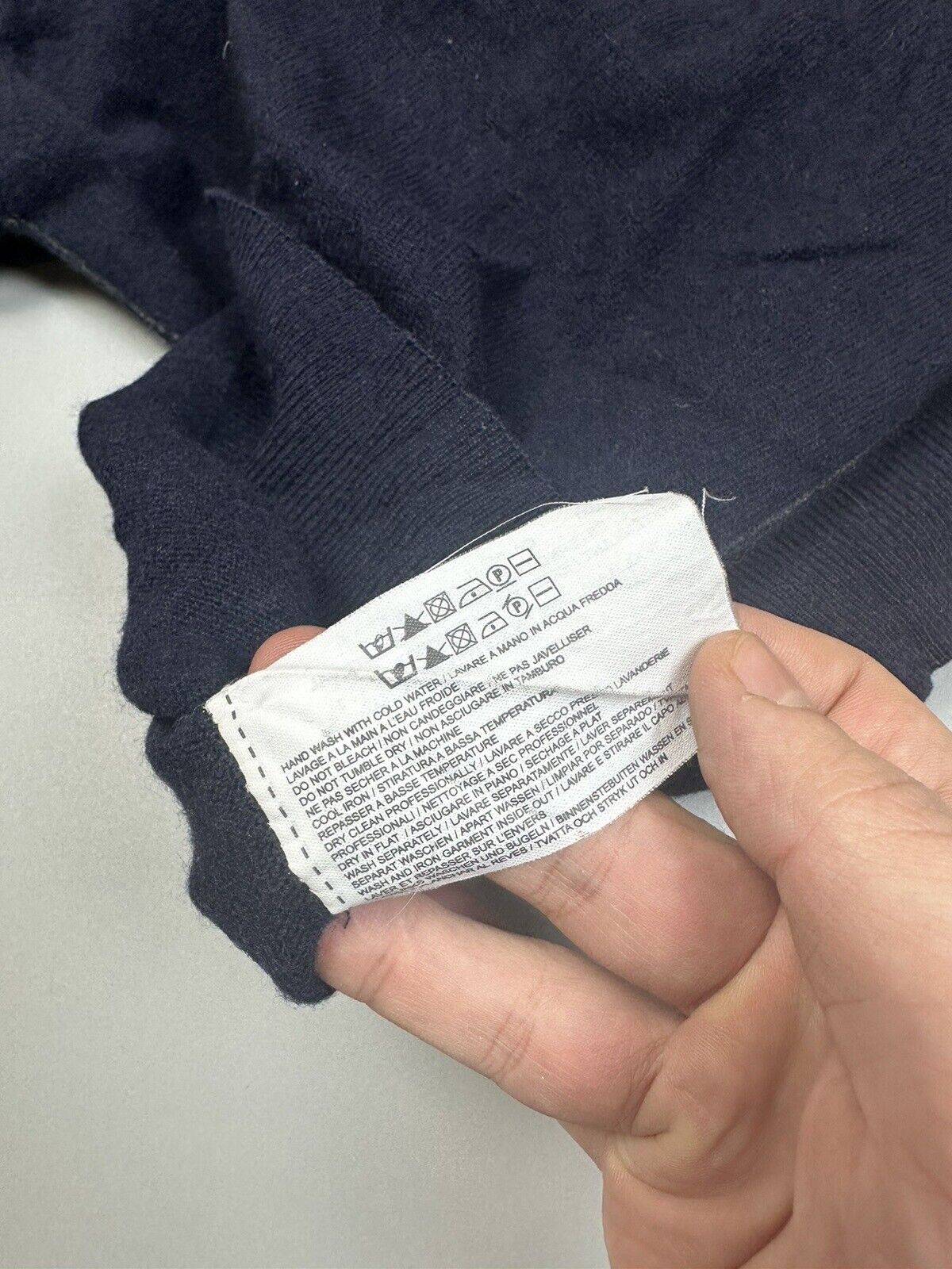 Woolrich Woolen Mills Mens Blue Woolen pullover v-neck by Woolrich S-M Size US S / EU 44-46 / 1 - 5 Thumbnail