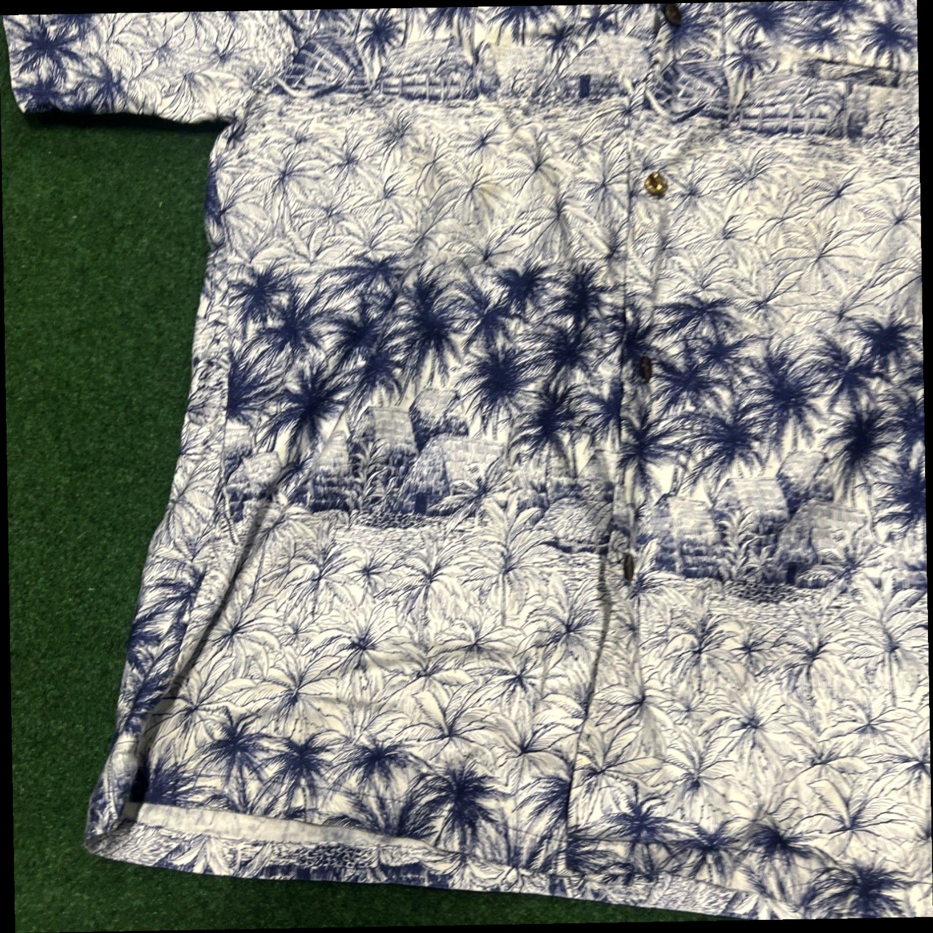 Vintage Vintage Hawaiian Shirt Mens by Andrade Honolulu Sz Large Classic Blue Flowers Size US M / EU 48-50 / 2 - 2 Thumbnail
