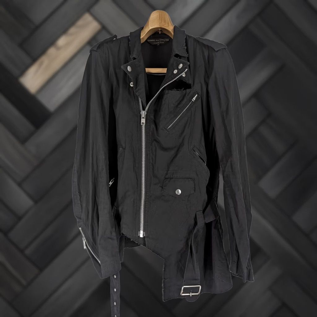 Comme des Garcons Girl Comme des Garcons Homme Plus 2015 Moto Biker Grunge Thrash Gothic Jacket M Japan Men Shirt? Size US M / EU 48-50 / 2 - 1 Thumbnail