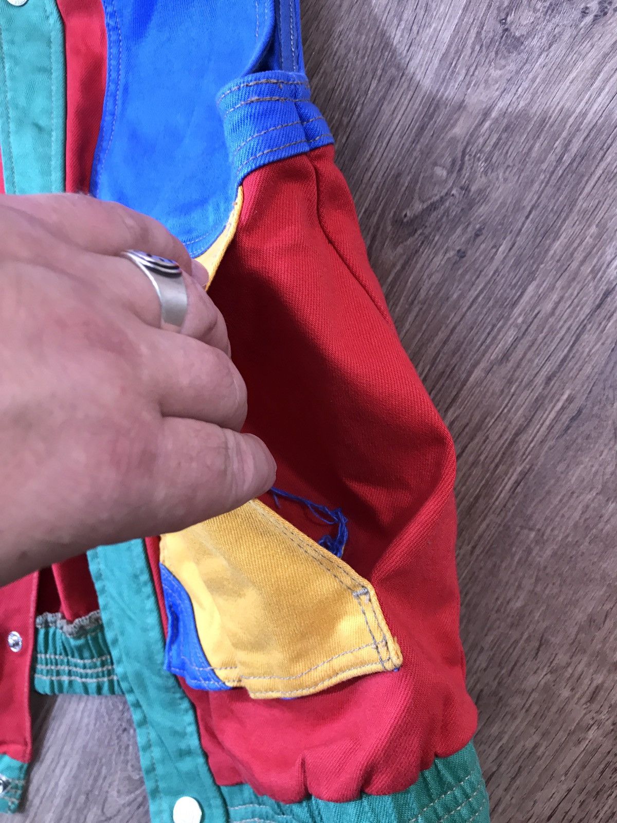 Vintage Guess J Balvin Trucker Denim Waistcoat Multi Colour