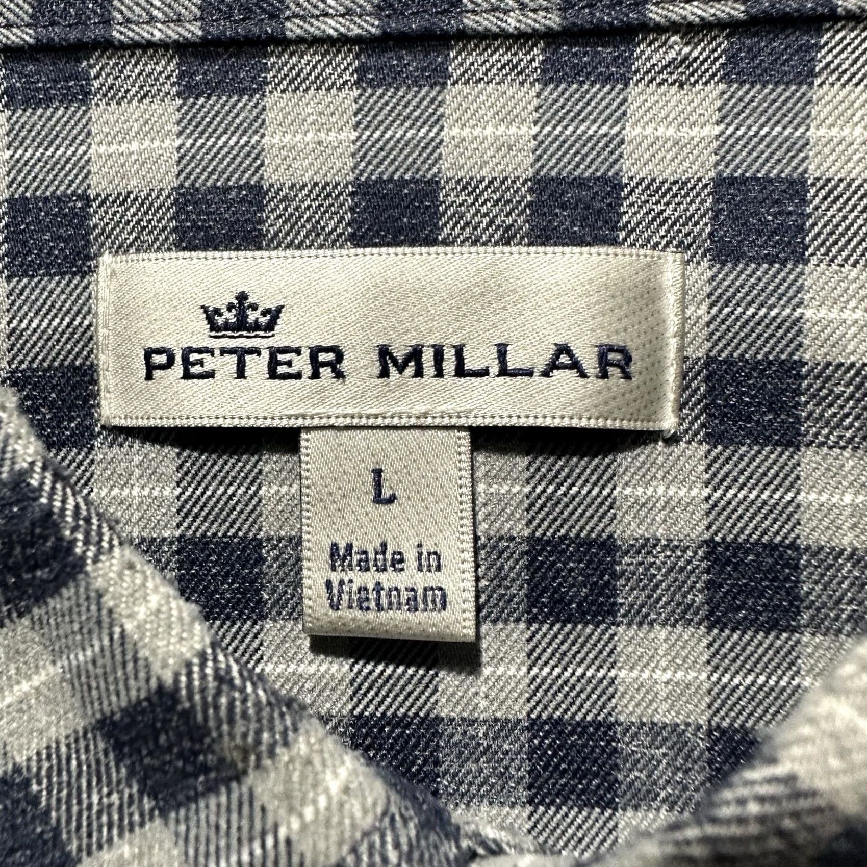 Peter Millar Peter Millar Shirt Men Large Blue Gray Betts Performance Check Plaid Button Down Size US L / EU 52-54 / 3 - 4 Thumbnail