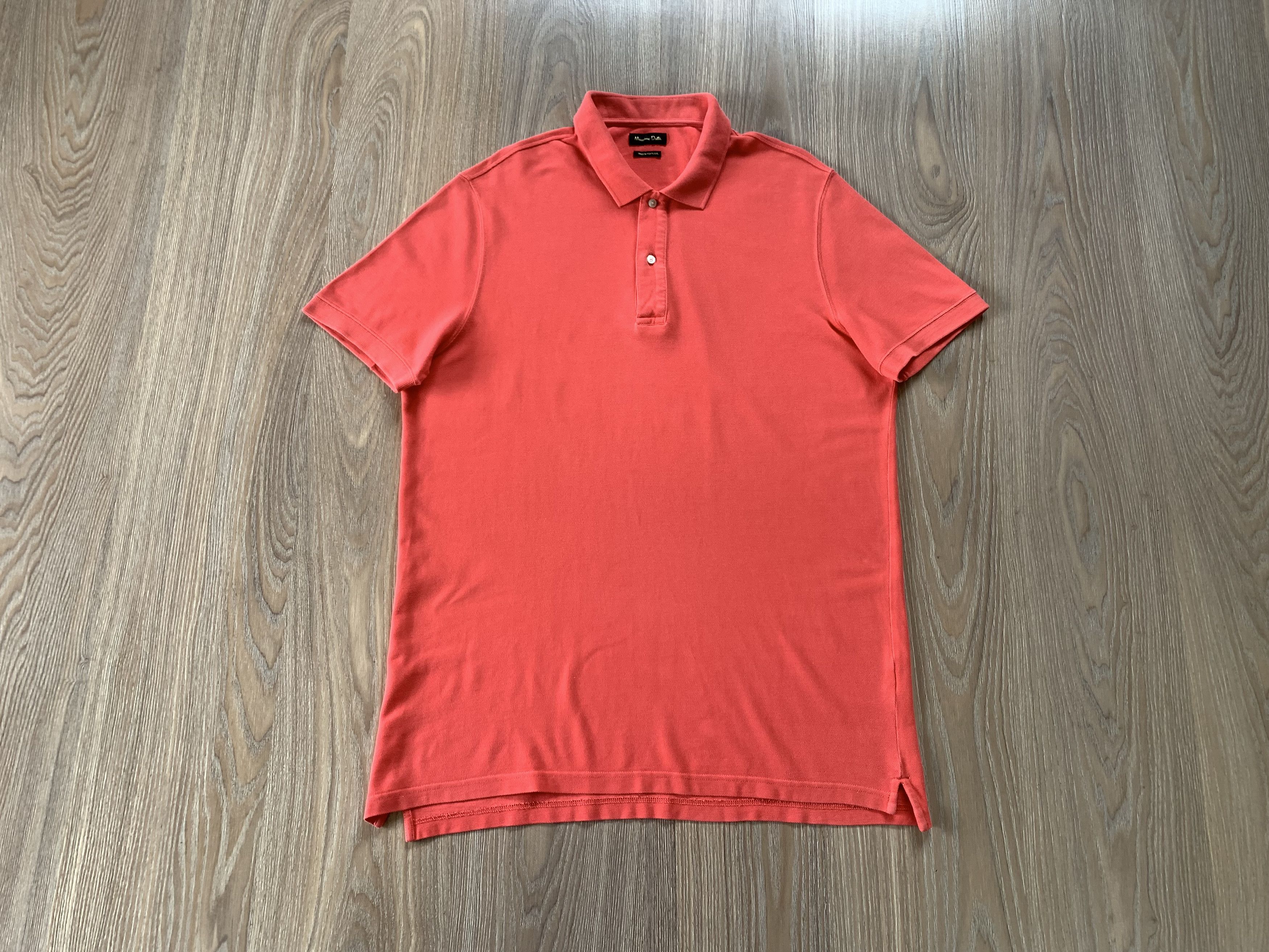 Massimo Dutti Massimo Dutti Mens Coral Cotton Polo T-Shirt Size US L / EU 52-54 / 3 - 1 Thumbnail