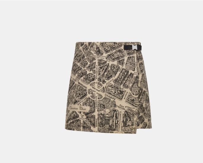 Dior o1w1db10425 357P15A Skirt in Black & Beige Size 30" / US 8 / IT 44 - 1 Thumbnail