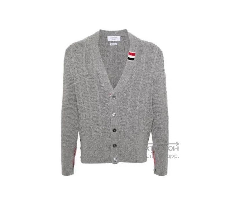 Thom Browne Thom Browne Classic Gray Knit Cardigan Size US M / EU 48-50 / 2 - 3 Thumbnail