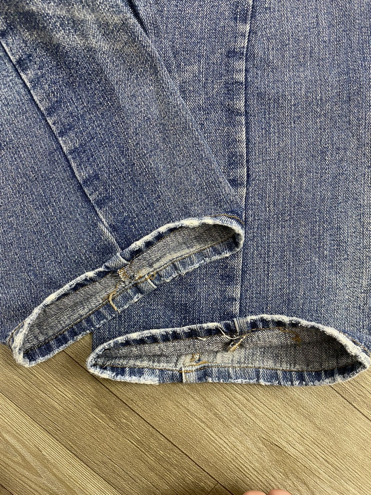 If Six Was Nine 2000s Breathmint Double Waist Multi Zipper Faded Lgb Jeans Size US 30 / EU 46 - 10 Thumbnail