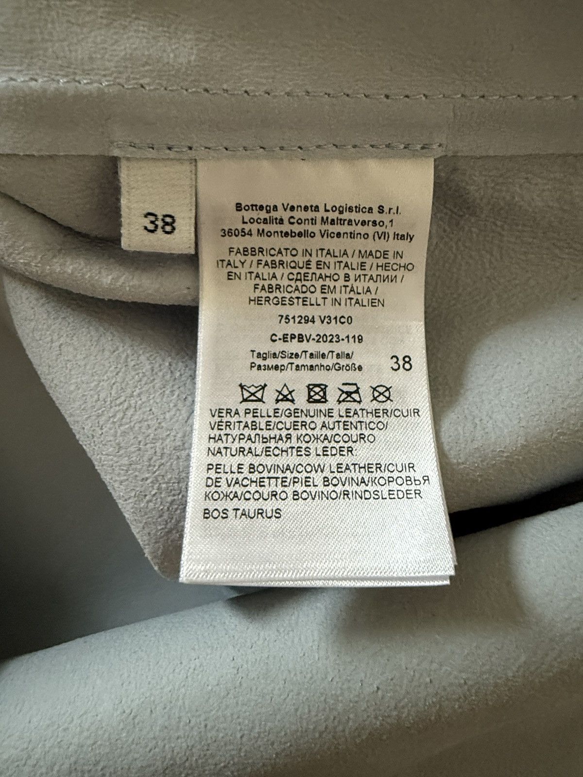 Bottega Veneta Bottega Veneta Trompe L’œil Leather Blue Shirt Size XS / US 0-2 / IT 36-38 - 7 Thumbnail