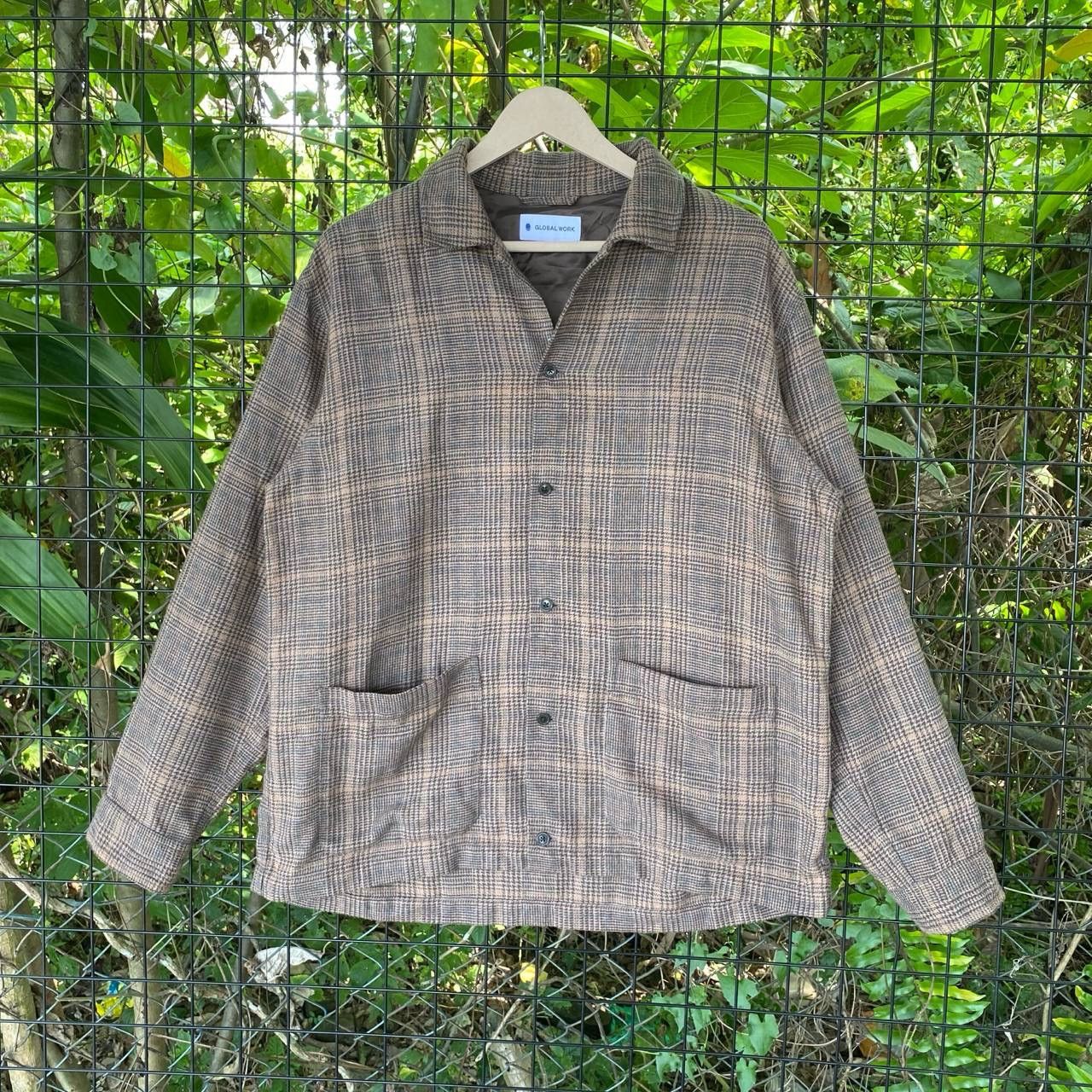 Global Work × Japanese Brand Vintage Global Work Checkered Button Up Jacket Size US L / EU 52-54 / 3 - 1 Thumbnail