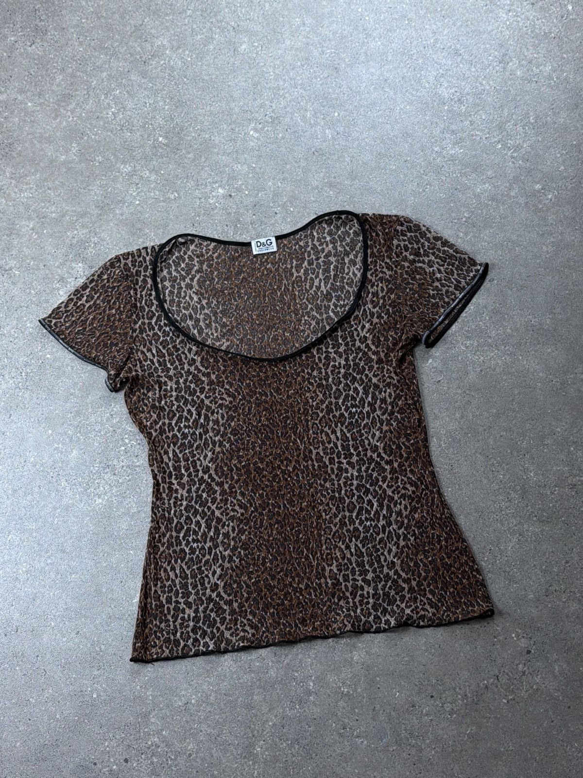 Dolce & Gabbana D&G leopard top vintage y2k hype swag drip Size L / US 10 / IT 46 - 2 Thumbnail