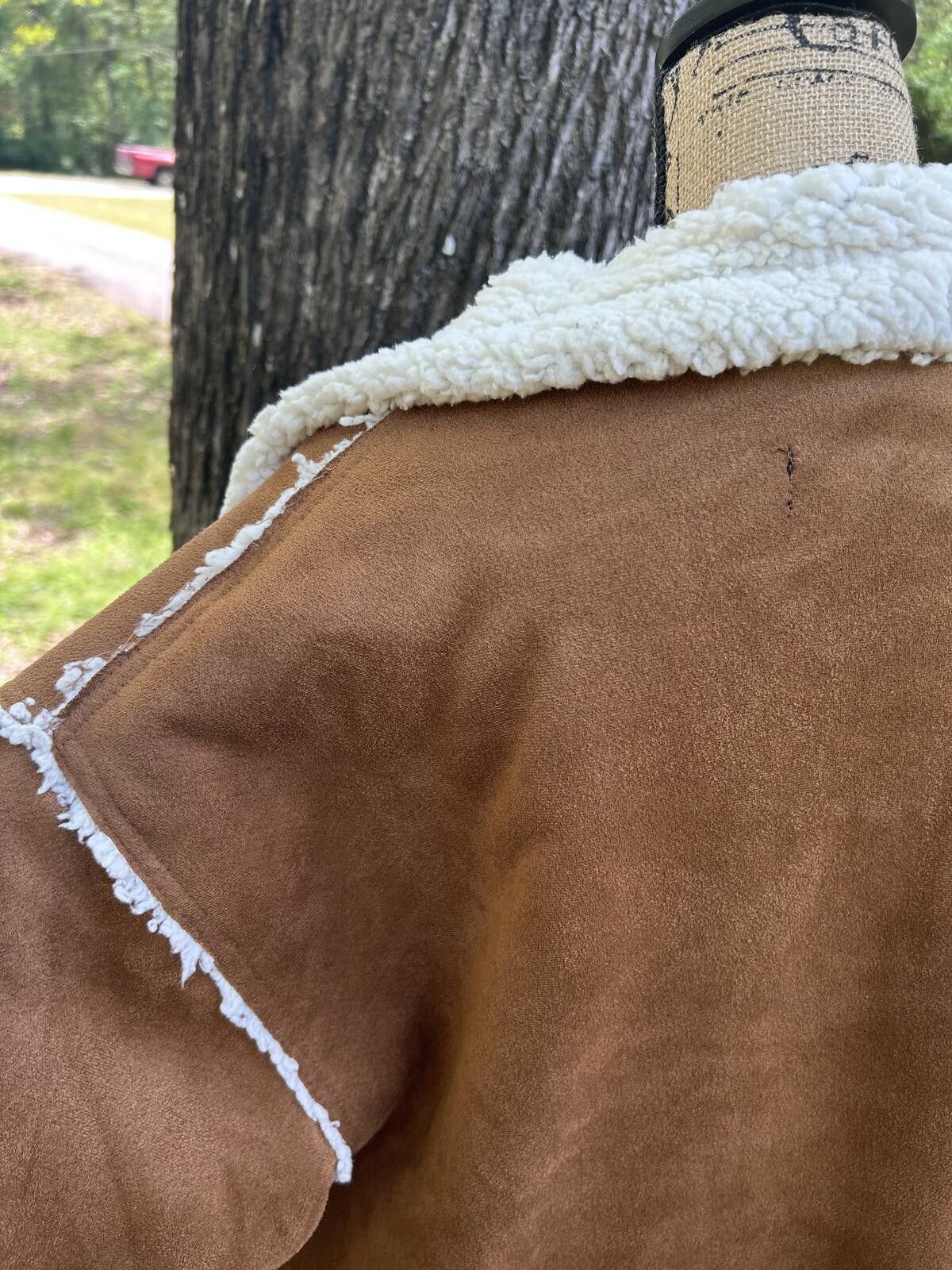 Other Aixirui Faux Shearling Long Coat - Brown & Beige Size L / US 10 / IT 46 - 6 Thumbnail