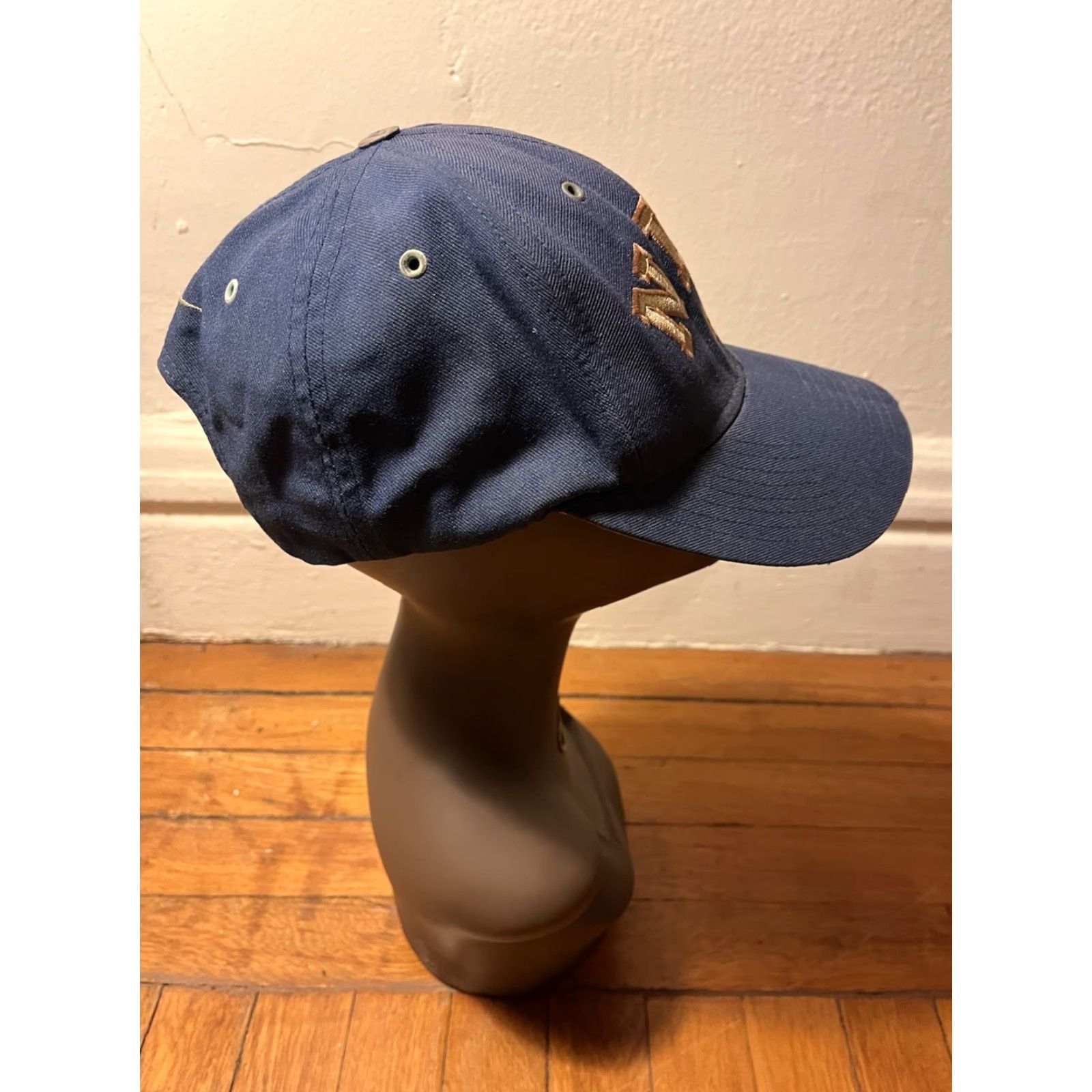 Nike VINTAGE Nike Spell Out Center Swoosh Logo Snapback Hat Blue 90s Size ONE SIZE - 7 Thumbnail