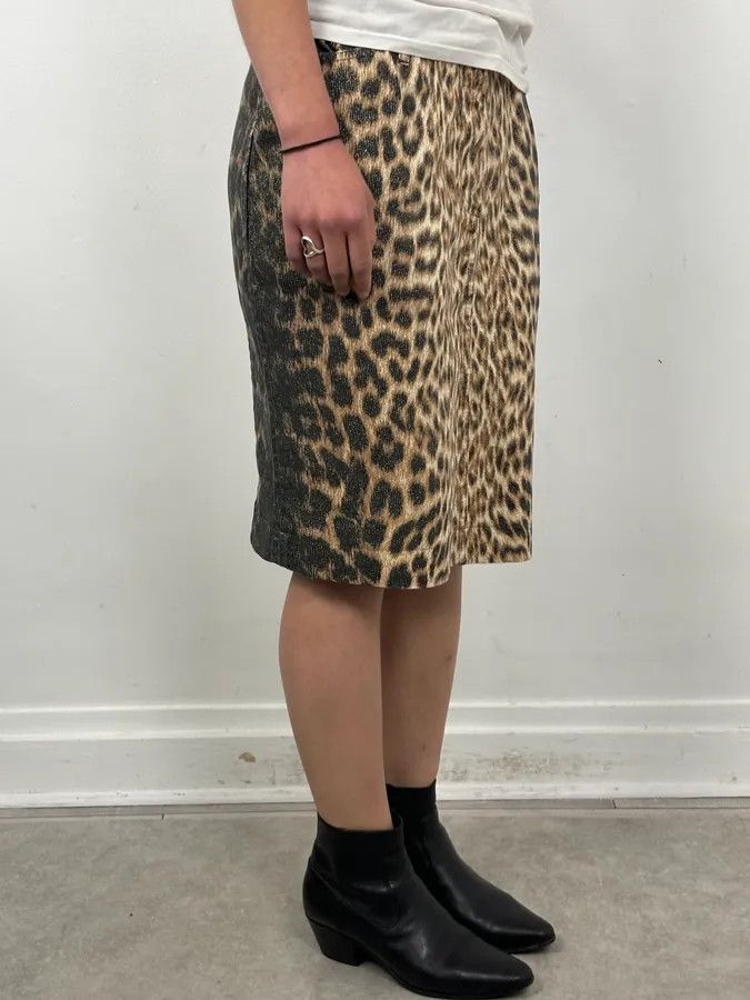 Roberto Cavalli 2000s Roberto Cavalli Leopard Skirt Size 29" - 2 Thumbnail