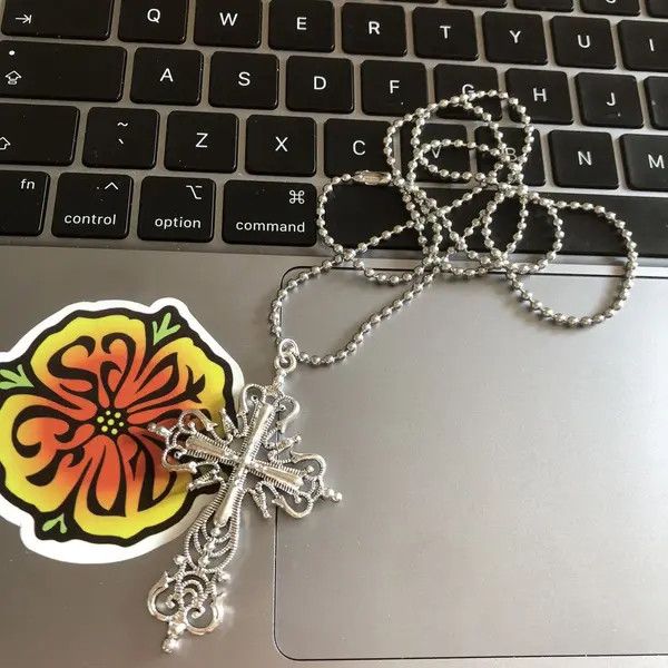 Other Aesthetic Goth Vintage Cross Pendant Necklace Size ONE SIZE - 4 Thumbnail