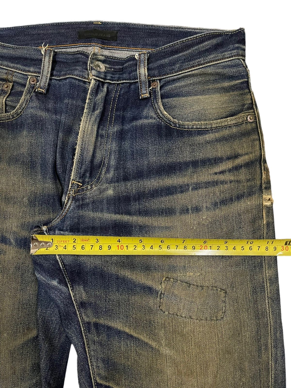 Uniqlo Vintage Japanese Uniqlo Mud Wash Patch Style Loose Jeans Size US 32 / EU 48 - 12 Thumbnail