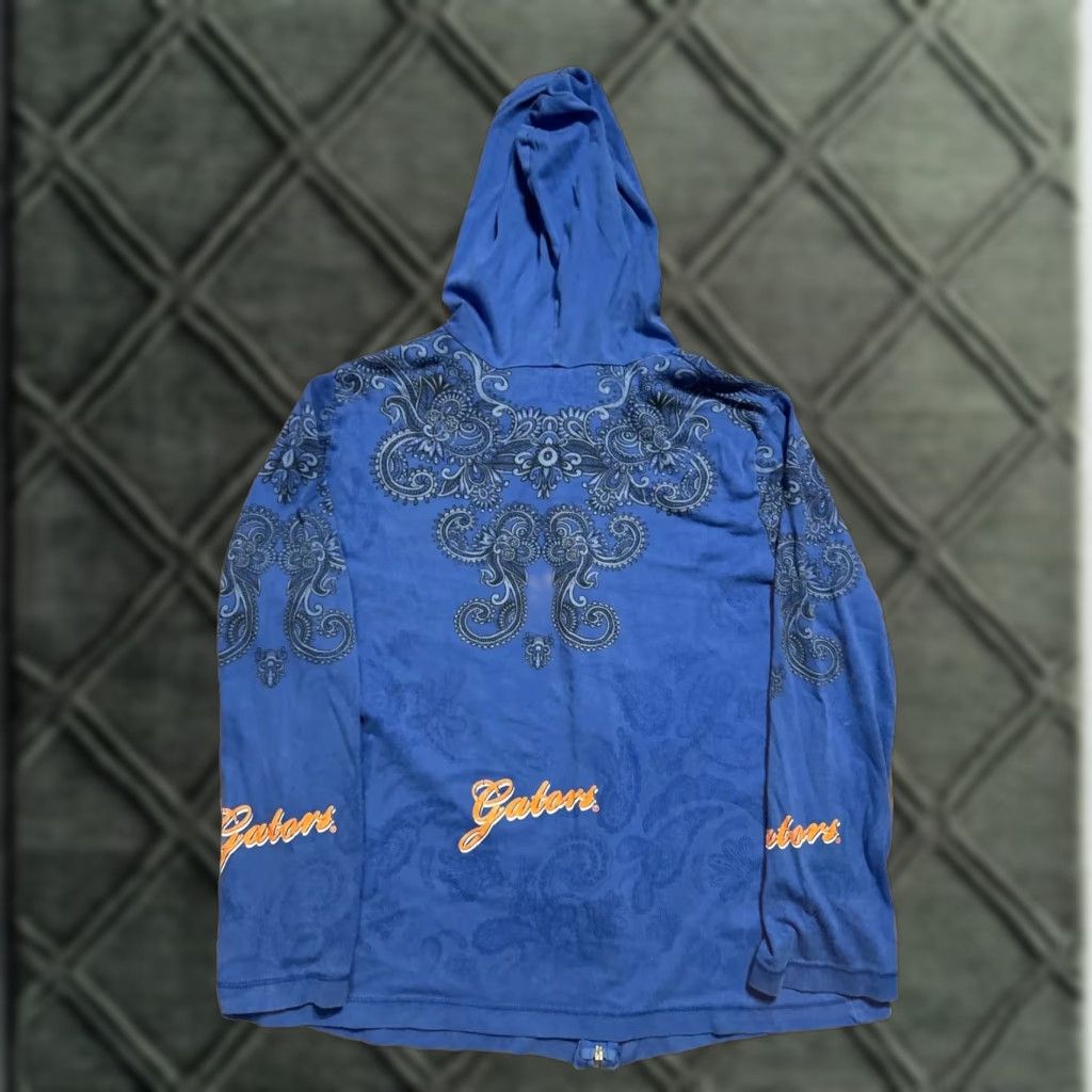NCAA VINTAGE Florida Gators Bedazzled Paisley Full Zip Hoodie Sweatshirt Cyber Shirt Womens M Blue Zip Hoodie Size M / US 6-8 / IT 42-44 - 1 Thumbnail