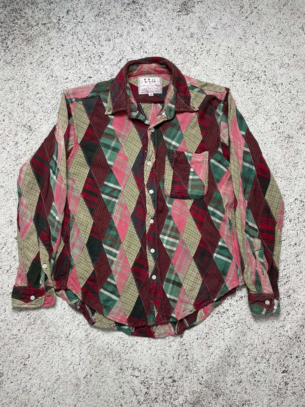 Beams Plus 2000s TTU - Patchwork Japan Madris Shirt Button Up Size US M / EU 48-50 / 2 - 1 Thumbnail