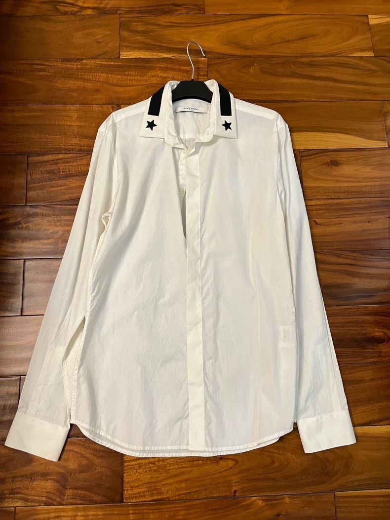 Givenchy Givenchy White Star Shirt Size 39 Size US XS / EU 42 / 0 - 1 Thumbnail