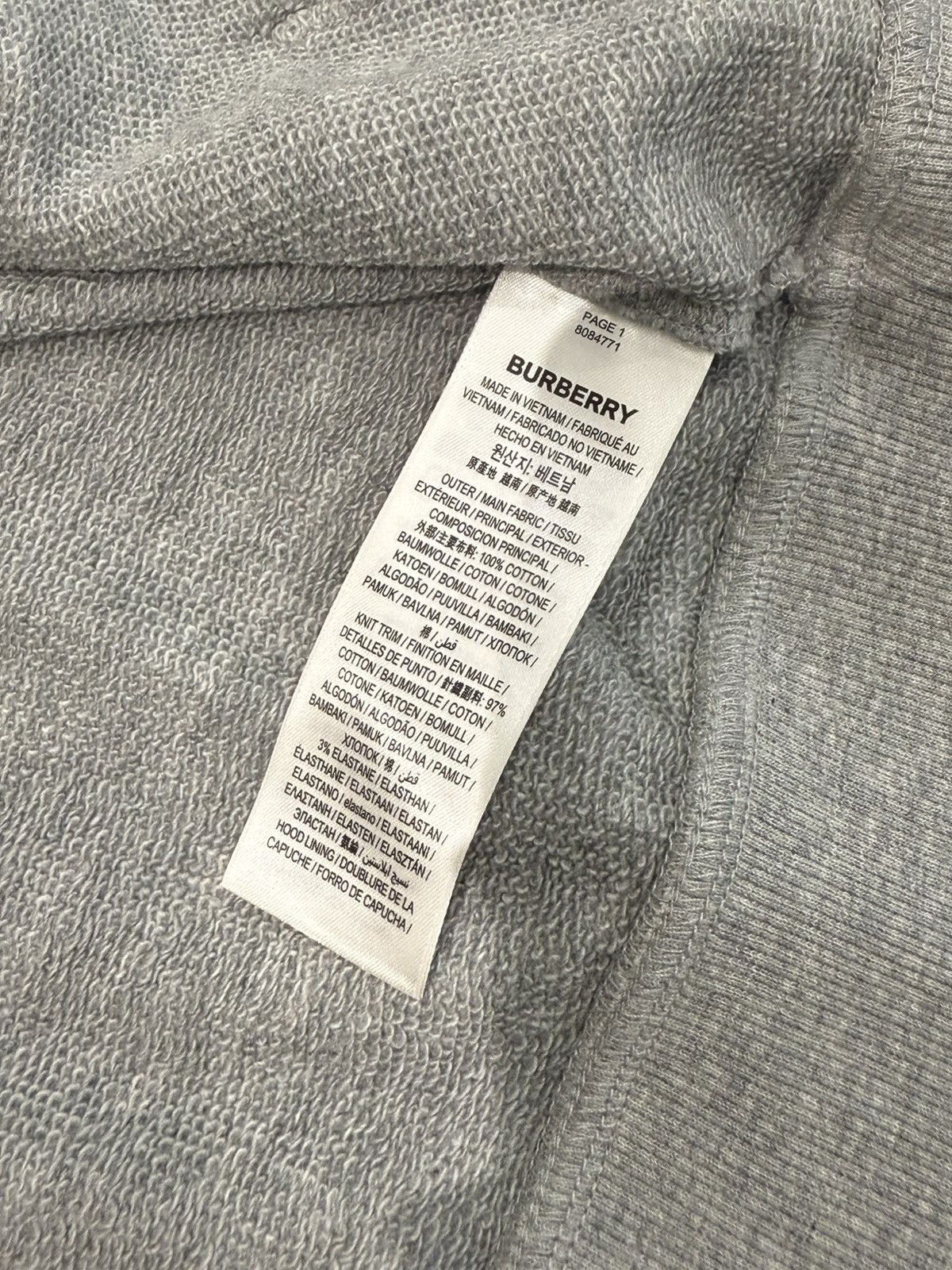 Burberry Burberry Zip Hoodie Grey Size US L / EU 52-54 / 3 - 5 Thumbnail