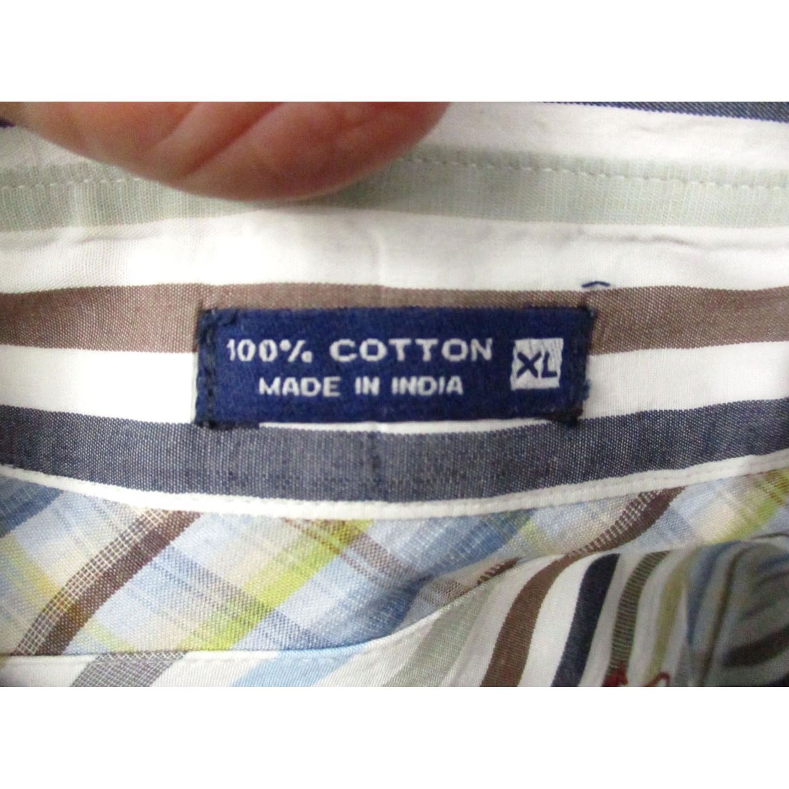 Robert Graham Robert Graham Dress Shirt Mens XL Striped Cotton Button-Up Size 46R - 7 Thumbnail