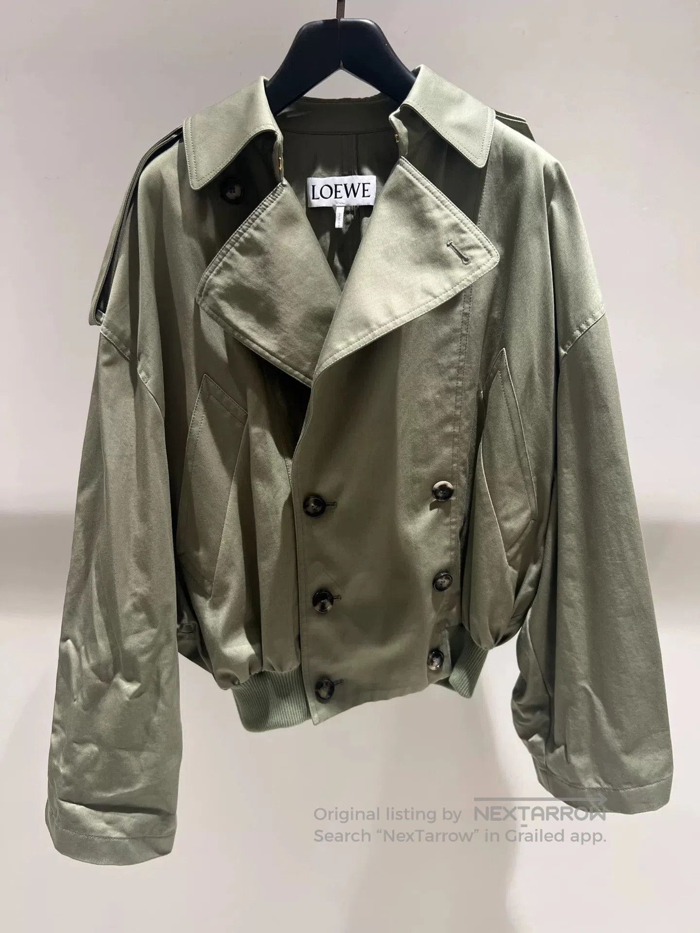 Loewe LOEWE Khaki Short Trench Jacket. Size US XS / EU 42 / 0 - 1 Thumbnail