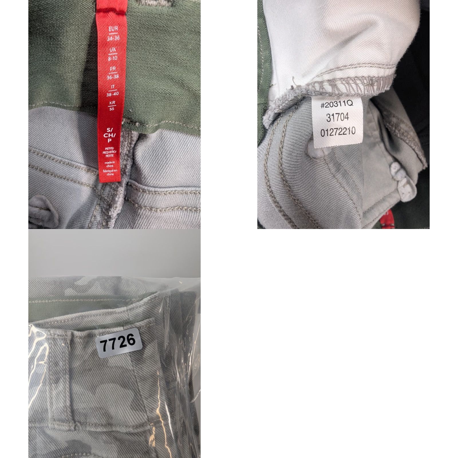 Spanx Spanx Stretch Twill Cargo Ankle Pants Gray Olive Camo Womens Small Petite 20311Q Slim Pockets Button Cargo Pants Size 28" / US 6 / IT 42 - 9 Thumbnail