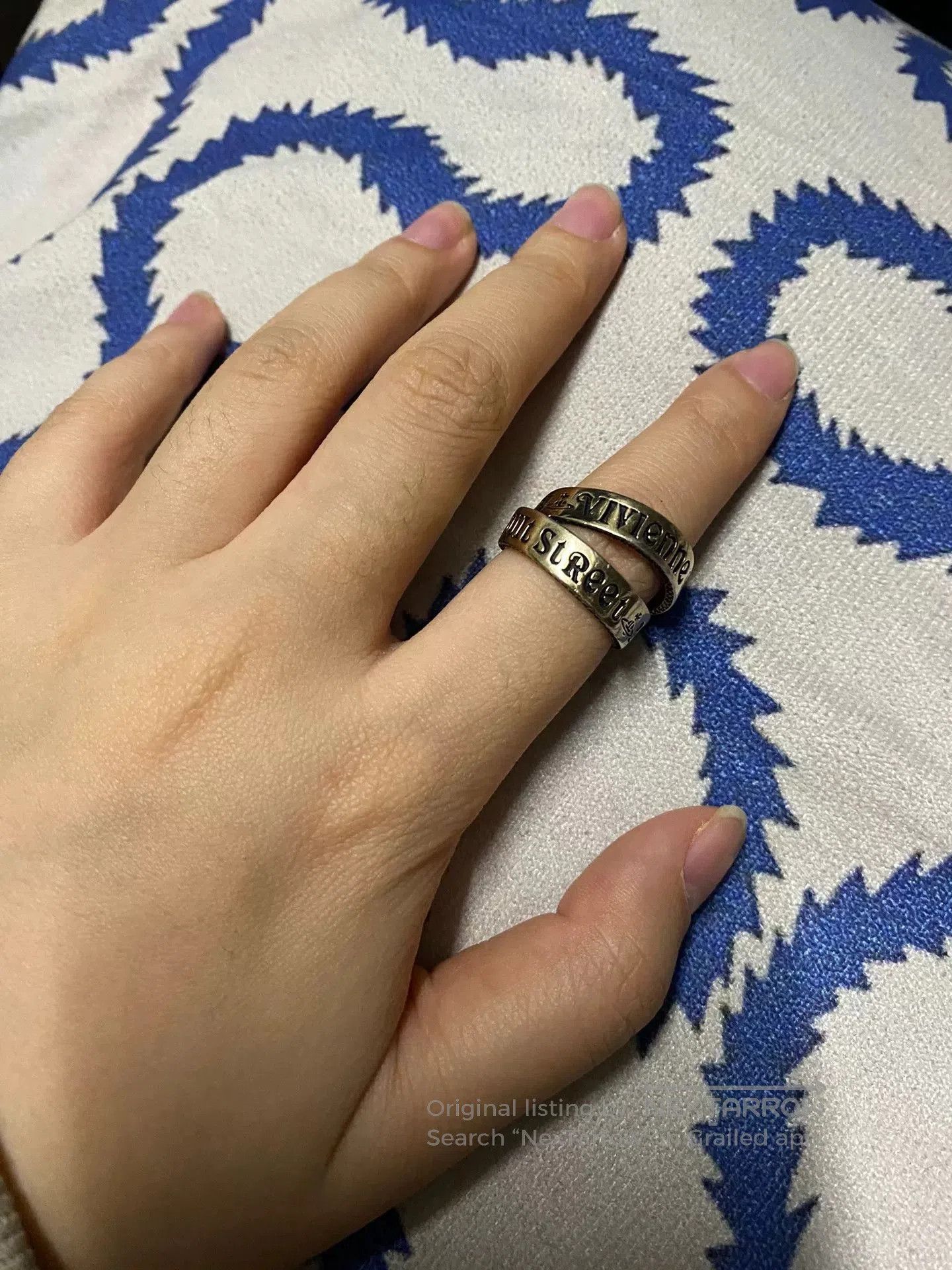 Vivienne Westwood vivienne westwood double-layer silver ring. Size ONE SIZE - 1 Thumbnail