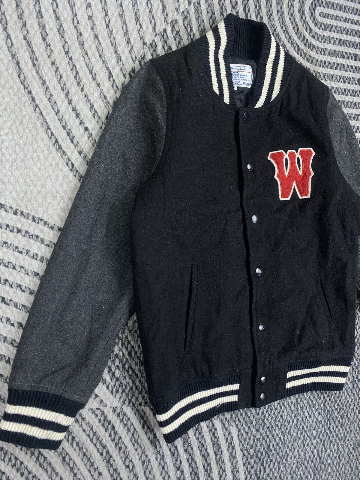 Champion Vintage Champion Wool Blend Quilted Varsity Jacket Size US S / EU 44-46 / 1 - 3 Thumbnail