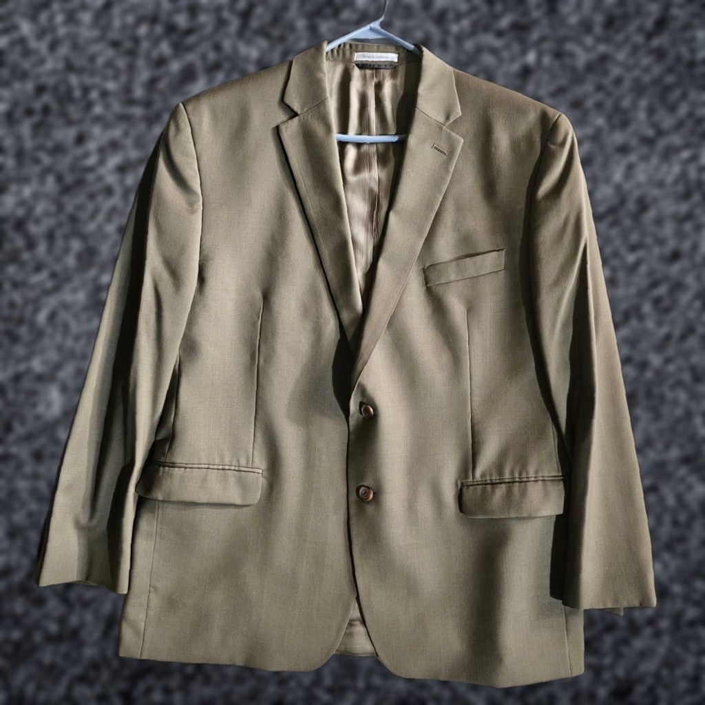 Ralph Lauren VINTAGE Ralph Lauren Sport Coat Jacket 46 Reg Beige Wool 2-Button Notch Lapel Mens Size US S / EU 44-46 / 1 - 1 Thumbnail