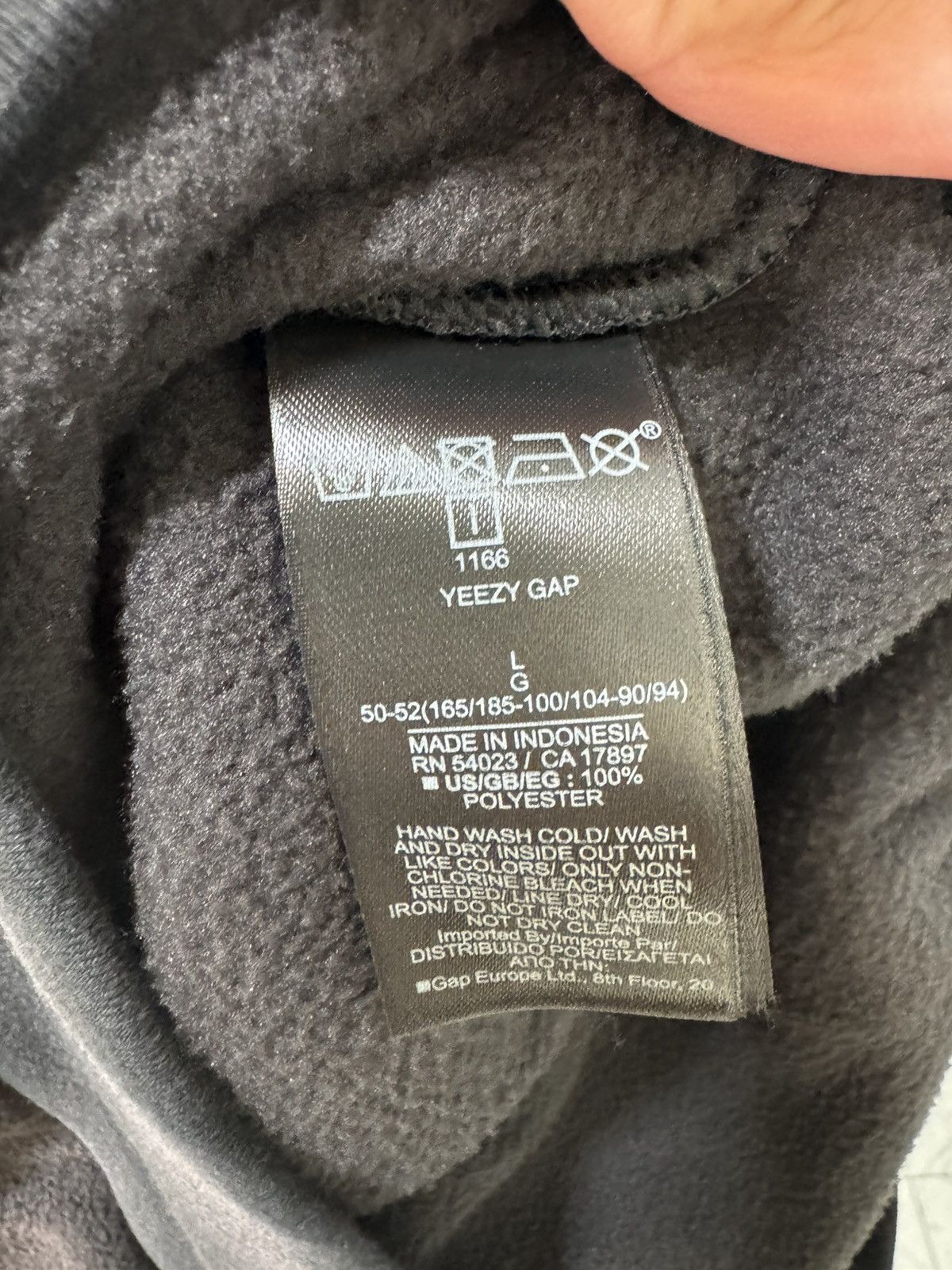 Gap × Yeezy Yeezy Gap Polar Fleece Hoodie Black Size US L / EU 52-54 / 3 - 4 Thumbnail