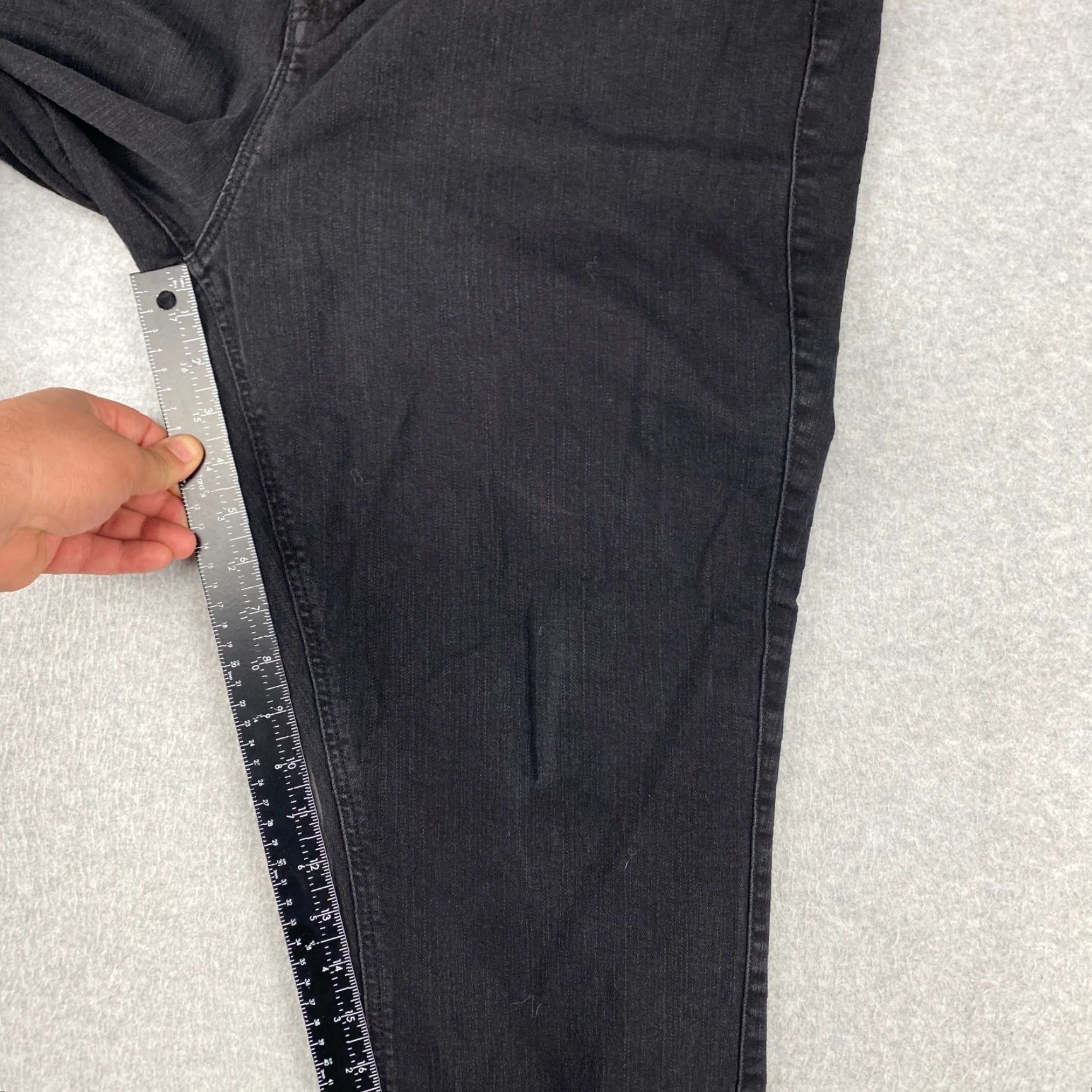 Torrid Torrid Jeans Womens 22R Black Ankle Premium Stretch High Rise Skinny Denim 5-Pocket Modern Distressed Size 40" / US 18 - 6 Thumbnail