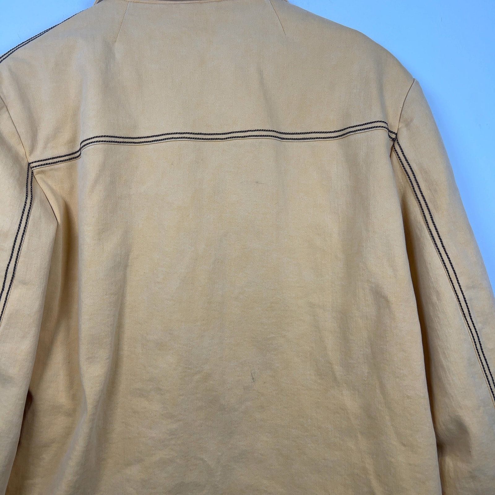 Marni Marni Yellow Stitch Logo Denim Blazer Size 52L - 6 Thumbnail