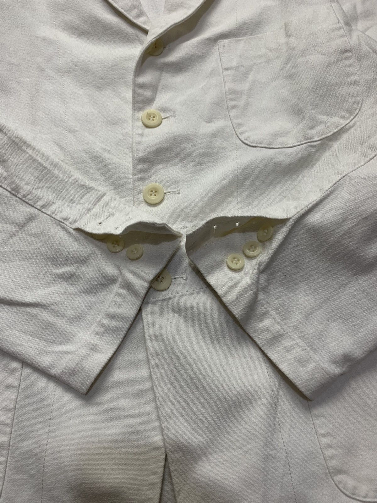 Yohji Yamamoto 🐍 Archived Yohji Yamamoto AAR D’urban Cotton Blazer Jacket Size US L / EU 52-54 / 3 - 4 Thumbnail