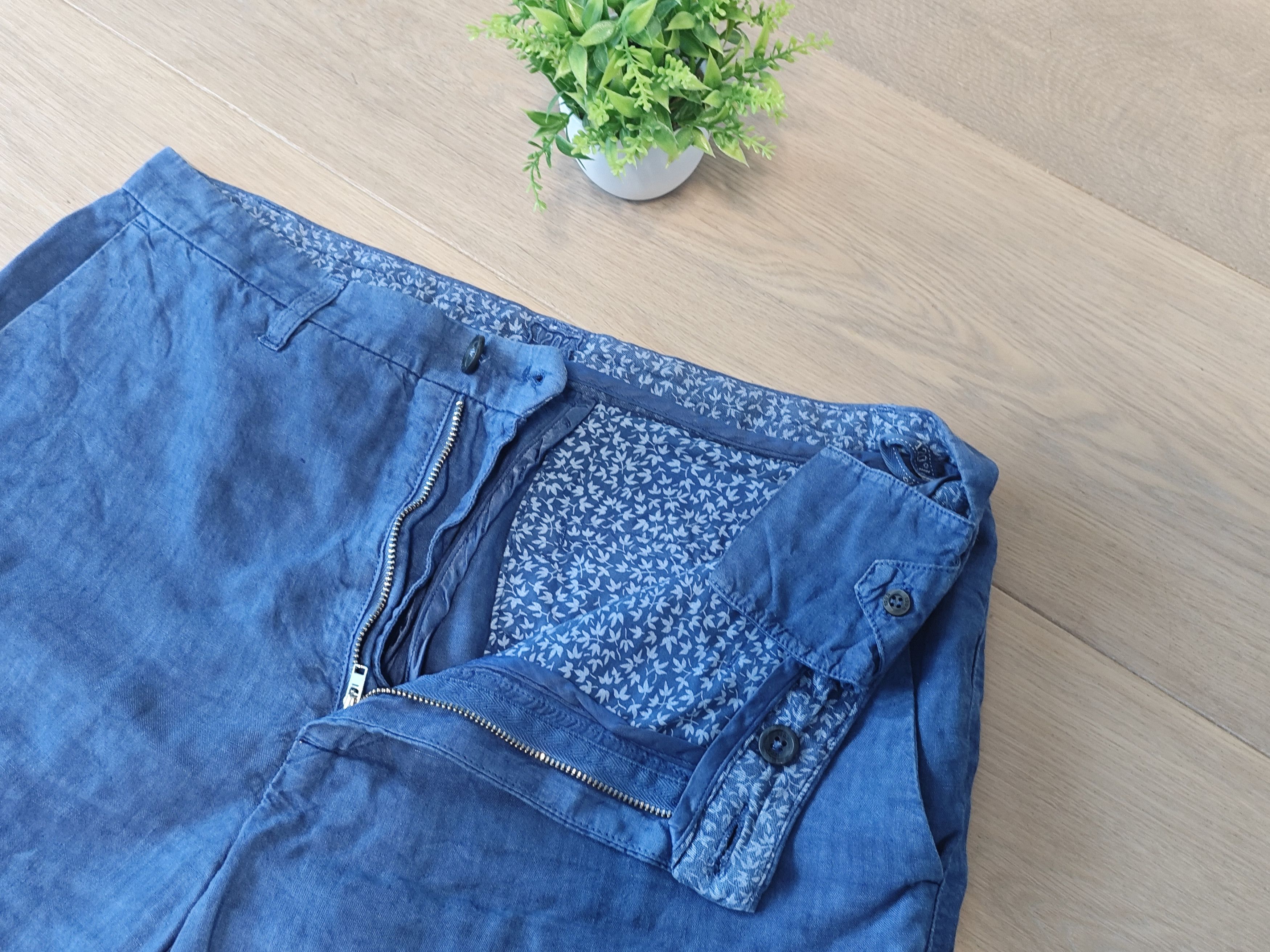 120% Lino 120% Lino Navy Shorts Size US 28 / EU 44 - 3 Thumbnail