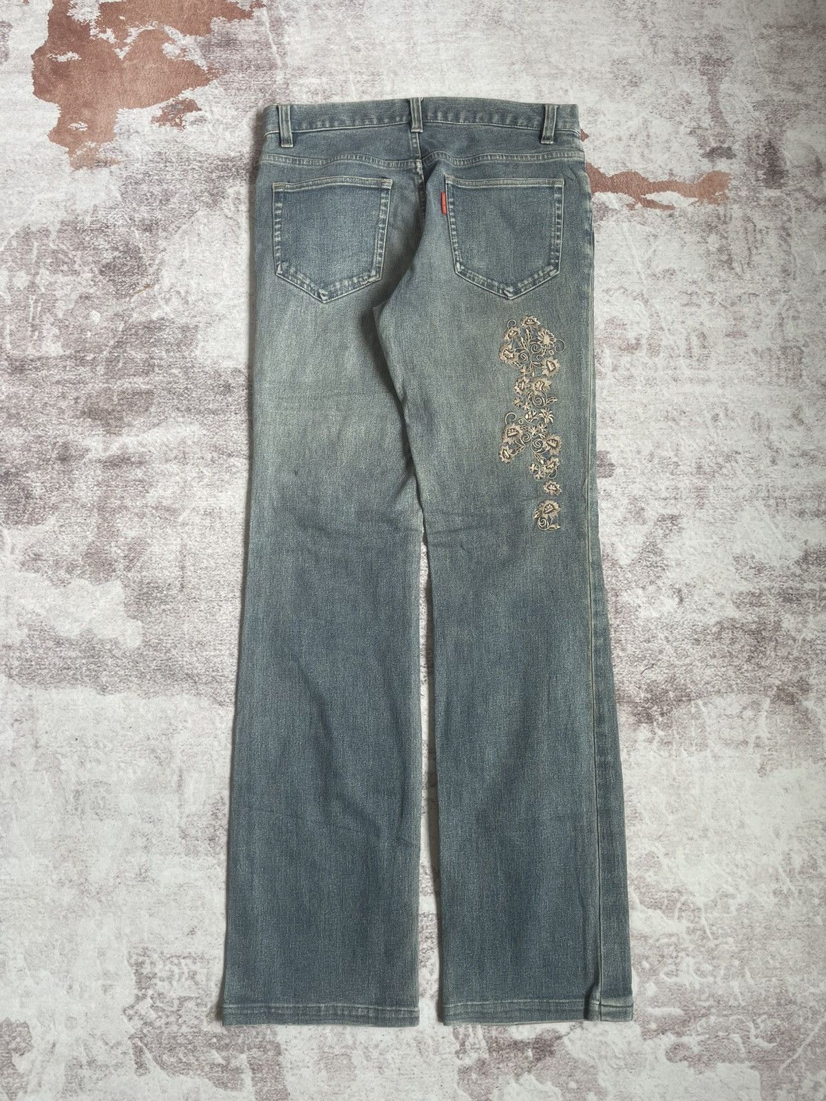 If Six Was Nine × Le Grande Bleu (L.G.B.) × Tornado Mart Vintage Tornado Mart Tribal Denim Pants Size US 31 - 2 Thumbnail