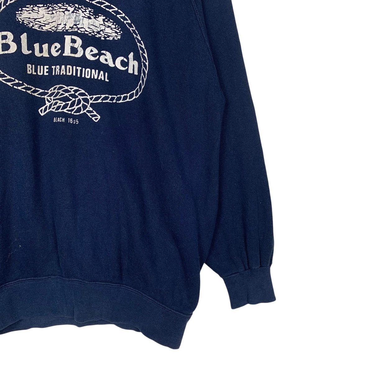 Japanese Brand Flancia Blue Beach Crewneck Sweatshirt Size US M / EU 48-50 / 2 - 4 Thumbnail