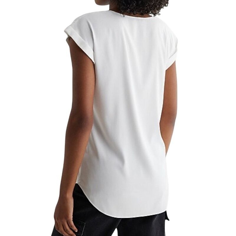 Express Express V-Neck Short Cuff Sleeve Gramercy Lightweight Tee Size S / US 4 / IT 40 - 2 Thumbnail