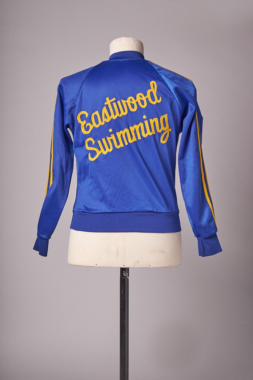 Vintage 1980s Blue and Yellow Nylon Swimming Track Jacket Size US XS / EU 42 / 0 - 2 Thumbnail