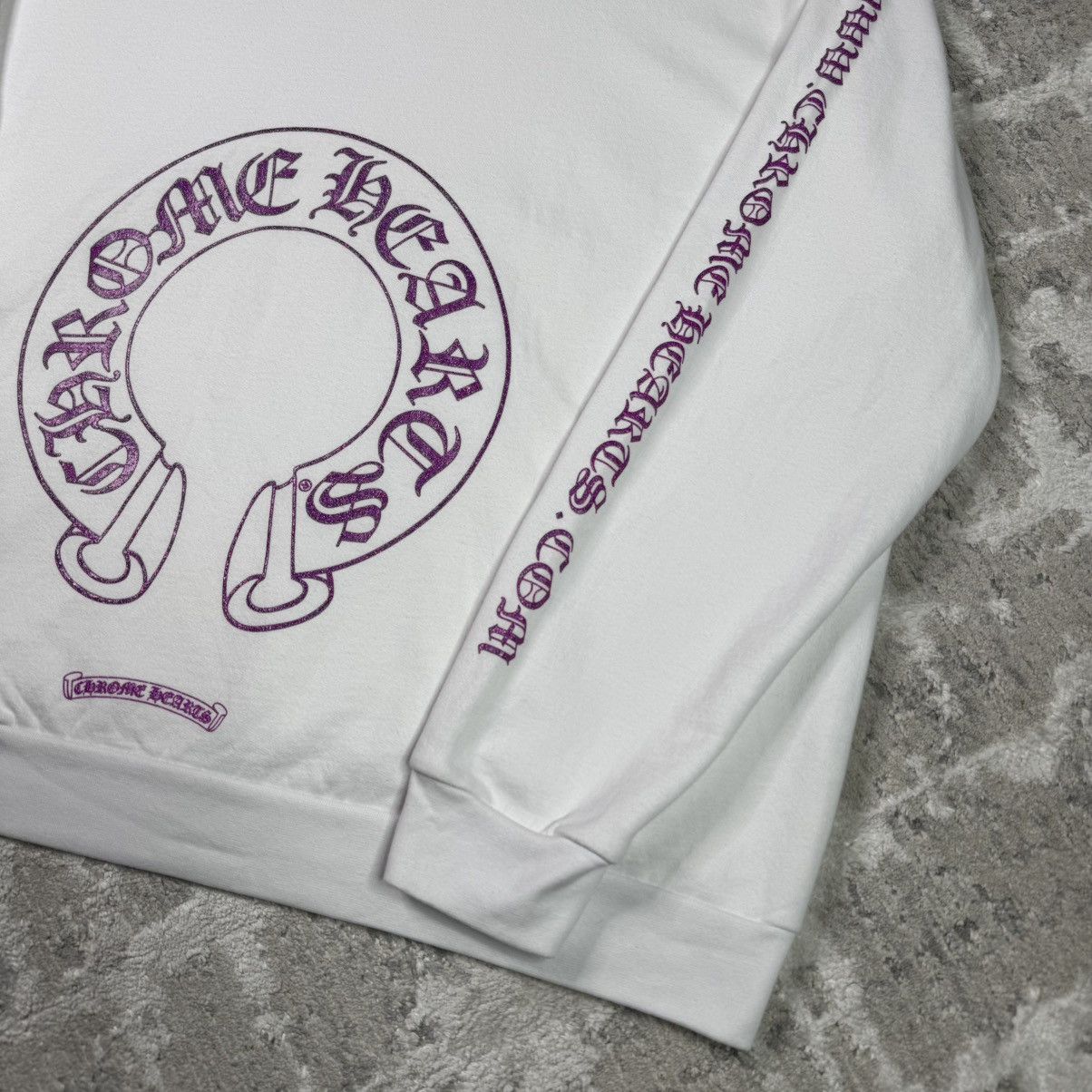 Chrome Hearts Purple glitter online exclusive horseshoe pullover hoodie Size US XXL / EU 58 / 5 - 3 Thumbnail