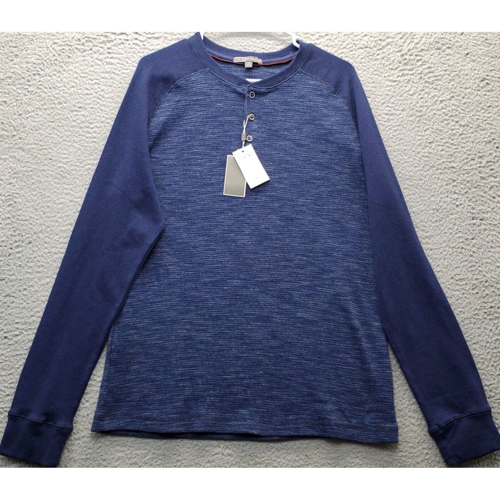 Ike Behar IKE BEHAR Sweater Mens M Blue Knit Stretch Long Sleeve Henley Pullover Size US M / EU 48-50 / 2 - 2 Thumbnail