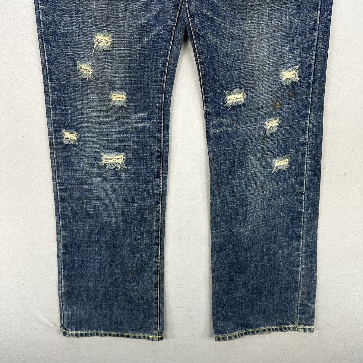Undercover Y2k Uniqlo Washed Distressed Bootcut Jeans Size US 31 - 3 Thumbnail