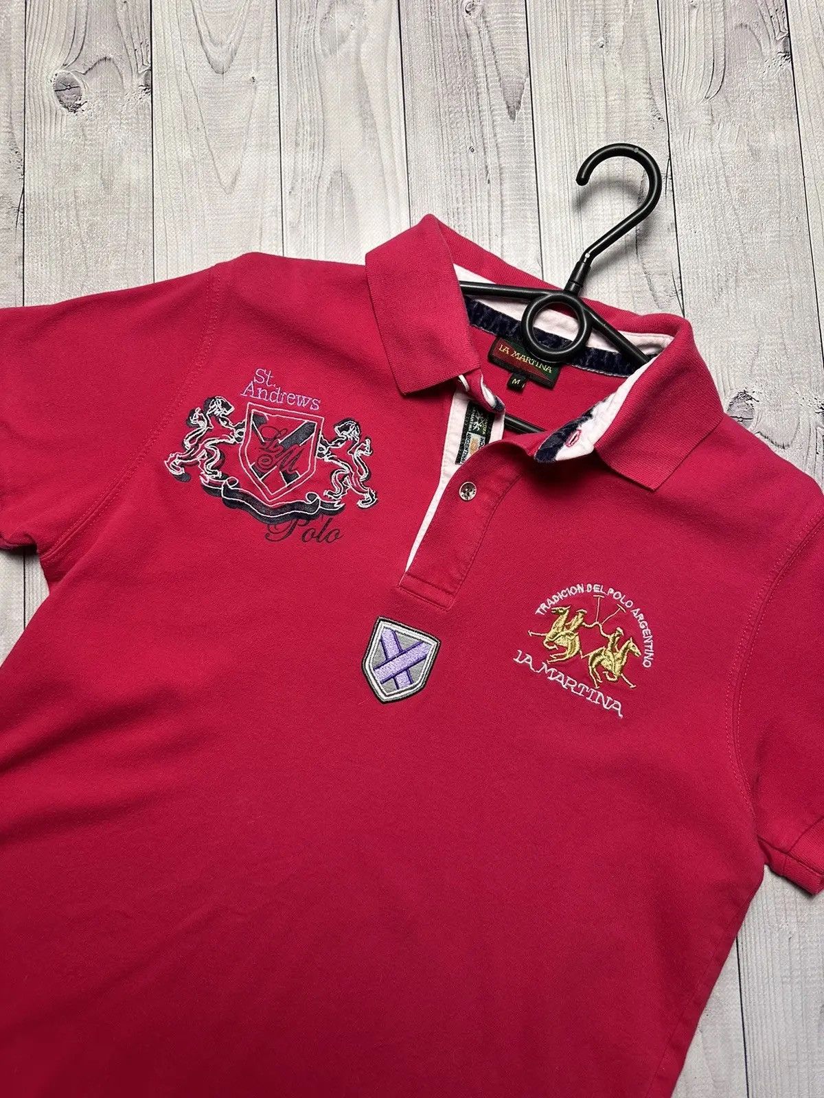 La Martina Vintage La Martina polo United Kingdom Scotland pink M Size US M / EU 48-50 / 2 - 3 Thumbnail