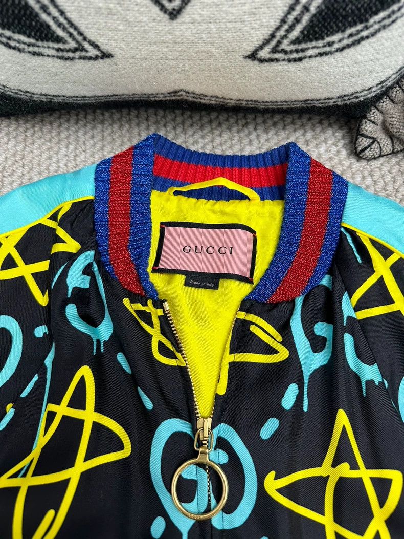 Gucci Gucci Blue 40-yard double G five-pointed star pattern silk Size US XXS / EU 40 - 3 Thumbnail