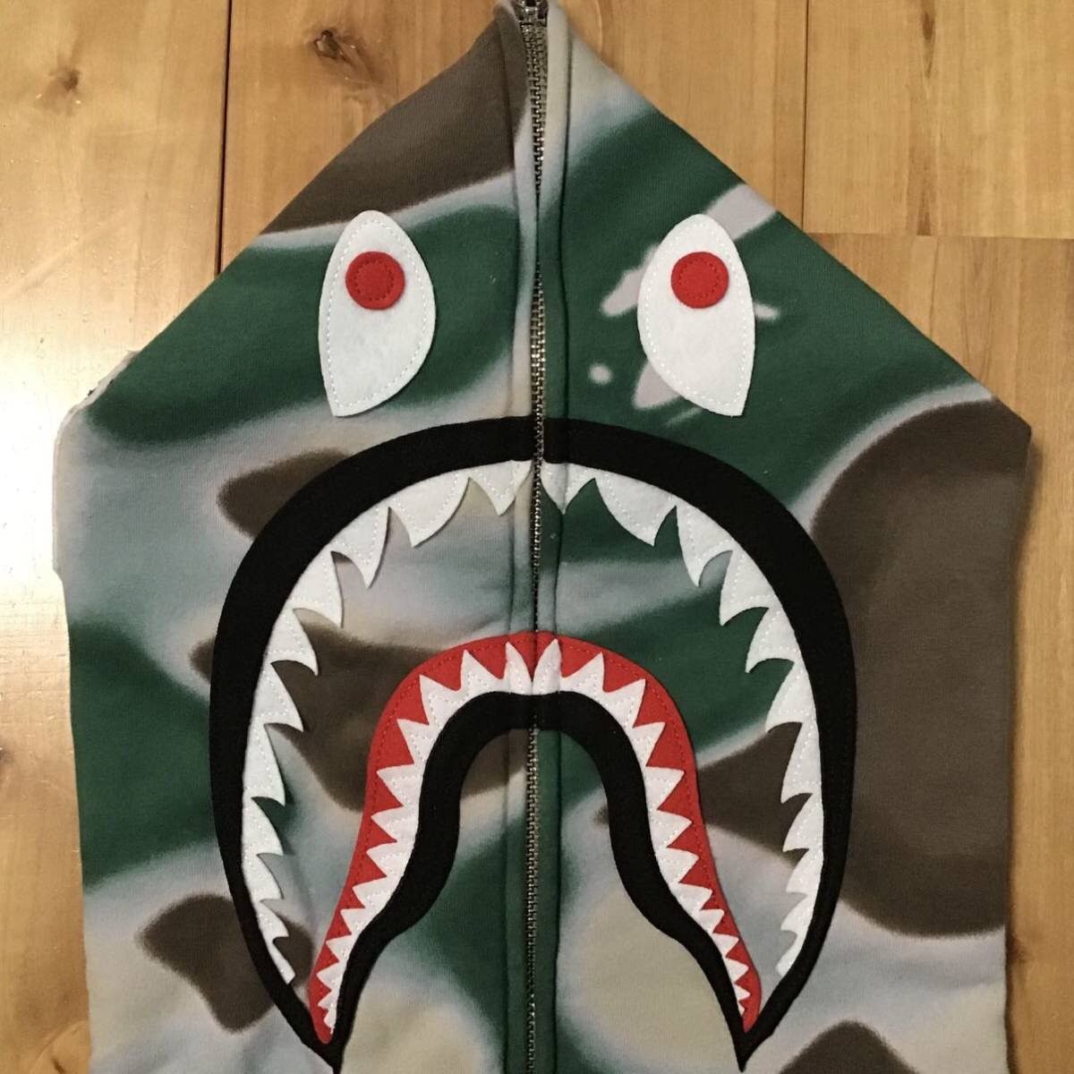 Bape BAPE LIQUID CAMO SHARK FULL ZIP HOODIE a bathing ape Size US M / EU 48-50 / 2 - 3 Thumbnail